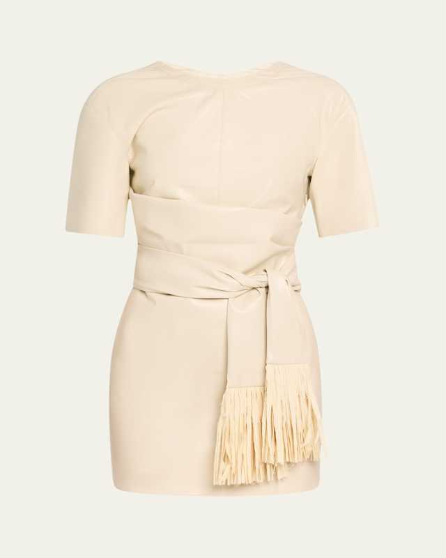 Maryl Alt-Leather Shirtdress
